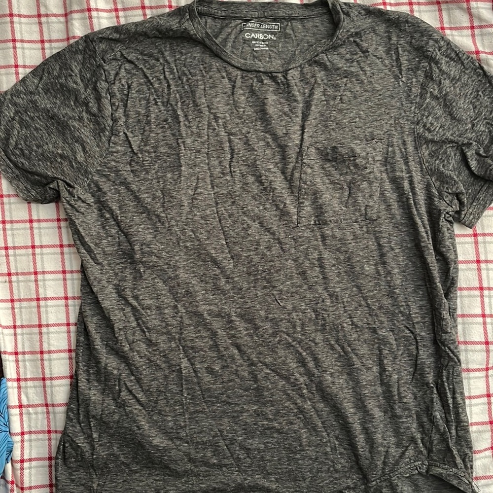Carbon longer length t shirt size medium